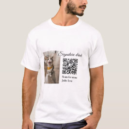 Namnteckning drycksskanning QR-kod lägga till matf T Shirt