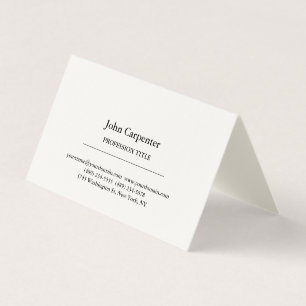 Namnteckning enkel minimal Elegant för Cream Visitkort