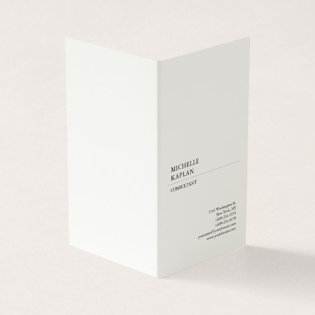 Namnteckning Exklusiven Cream Modern Professionell Visitkort (Utsida)