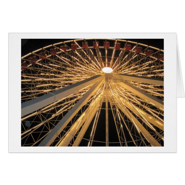 Namnteckning Ferris Wheel Hälsningskort (Framsidan Horizontal)
