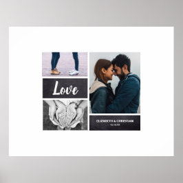 Namnteckning gäst | Photo Collage Bröllop Poster