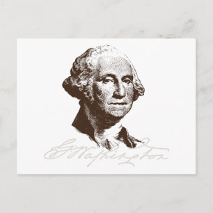 Namnteckning George Washington Vykort