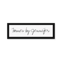 Namnteckning Gräns-profil för handskrift, svart