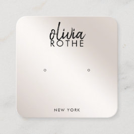 Namnteckning Guld-gradientavläsning av champagne- Fyrkantigt Visitkort