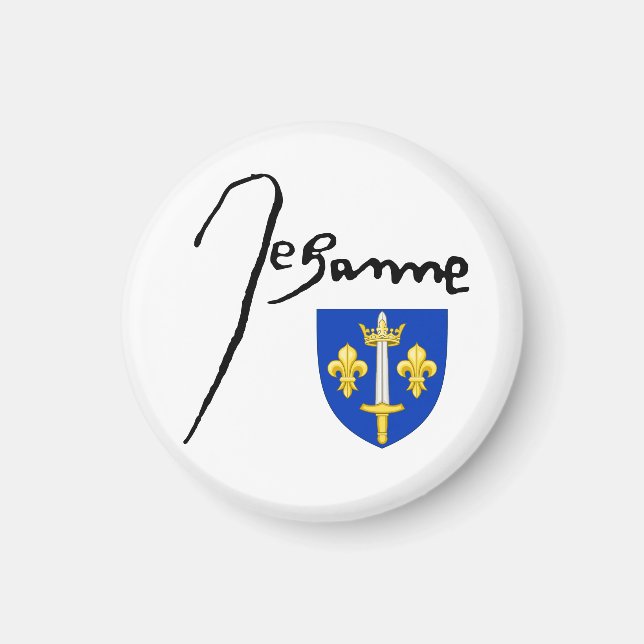 Namnteckning/jacka av armen Jeanne d'Arc Magnet (Framsidan)