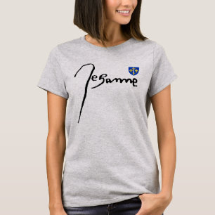 Namnteckning/jacka av armen Jeanne d'Arc T Shirt