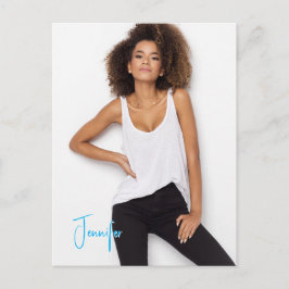 Namnteckning kampanjkort för QR-kodutfärdarmodell  Vykort