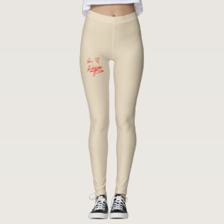 Namnteckning kräm leggings