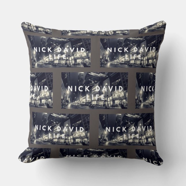 NAMNTECKNING kvadratisk fyllning Kudde (Framsida)