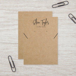 Namnteckning Logotyp Earring Visning Card Visitkort