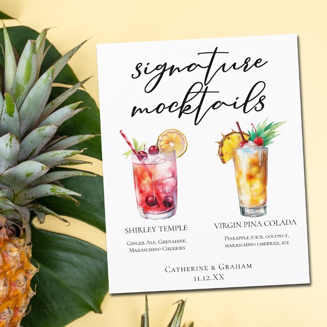 Namnteckning Mocktail Shirley Temple Piña Colada M (Skapare uppladdad)