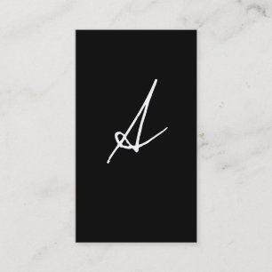Namnteckning Monogram/svartvitt Visitkort
