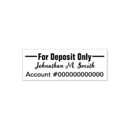 Namnteckning Namn för enbart inlåning Självfärgande Stämpel