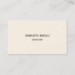 Namnteckning Professionell av Cream-minimalistisk Visitkort