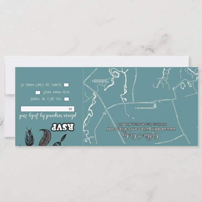 Namnteckning: Projektionsyta på 4 tum x 9,25 tum,  Inbjudningar (Baksida)