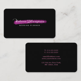 Namnteckning Rosa av penseldrag för snyggt Visitkort