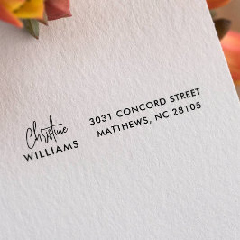 Namnteckning  rosa för handskrivet skript i Monogr Självfärgande Stämpel