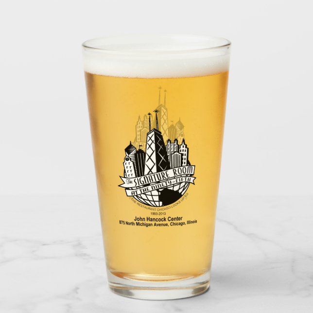 Namnteckning rum på 95:e, Chicago, IL Glaskopp (Framsida fylld)