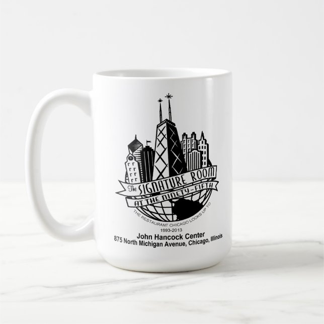 Namnteckning rum på 95:e, Chicago, IL Kaffemugg (Vänster)