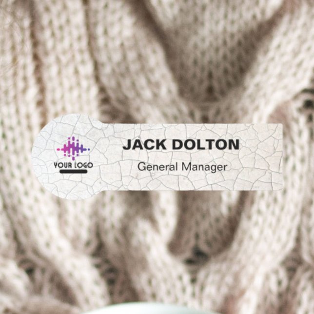 Namnteckning Silver: Skuggad Logotyp Personal Namn Namnbricka (Skapare uppladdad)