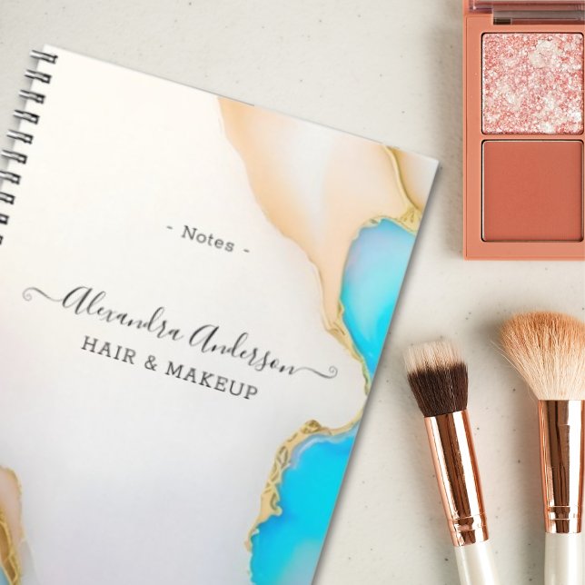 Namnteckning skript för lyxagate Marble Anteckningsbok (Luxury Agate Marble Signature Script Notebook)