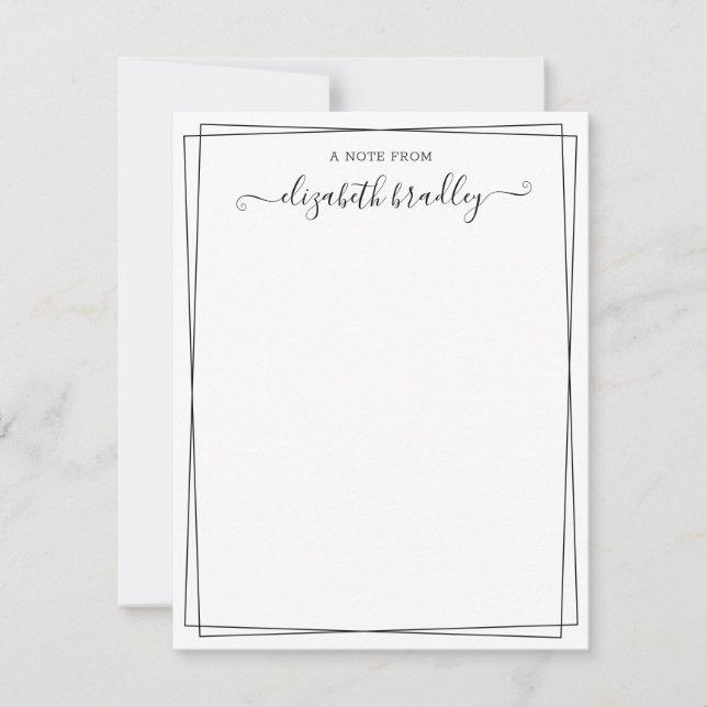 Namnteckning skript från anteckningskortets skrivb tack kort (Framsida)