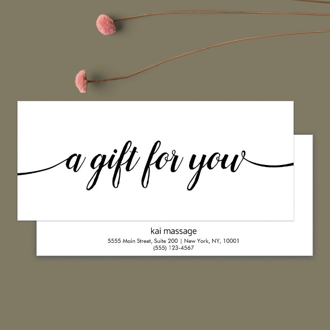 Namnteckning skript Salon Spa Gift-certifikat (Skapare uppladdad)