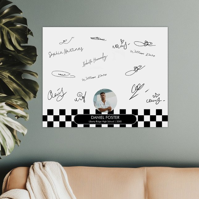 Namnteckning Svartvitt foto-Studenten Poster (Skapare uppladdad)