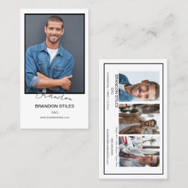 Namnteckning Telefonkortet Talent | Mini Comp Card Visitkort