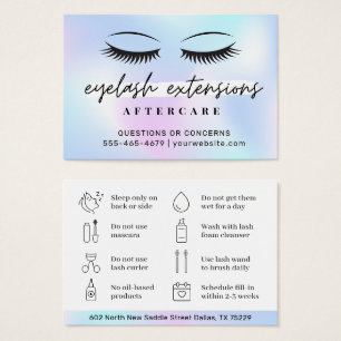 Namnteckning UV Gloss HoloGraph Lash-efterbehandli Visitkort