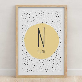 Namnteckningstryck - För barnkammare - Barnrum Poster