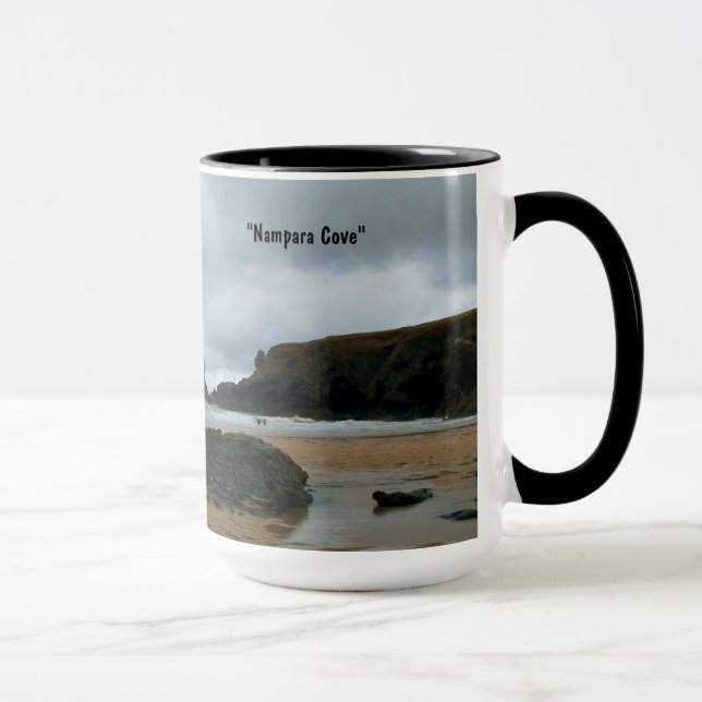 Nampara CovePorthcothan fjärd Cornwall England Mugg (Höger)