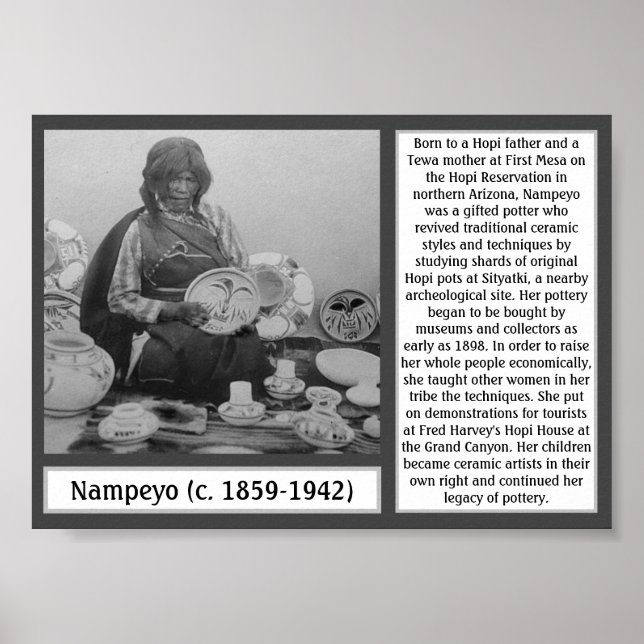 Nampeyo Pottery Native American Hopi Southwest Poster (Framsidan)