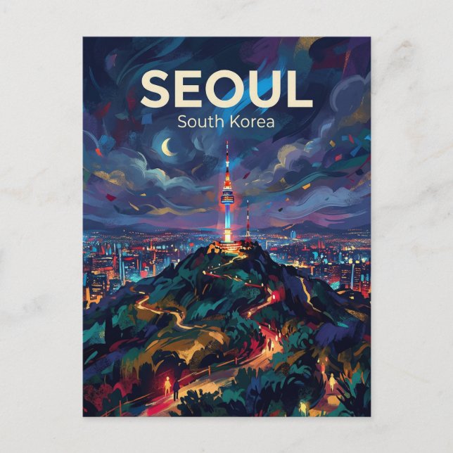 Namsanberget Sydkorea Vykort (Framsida)