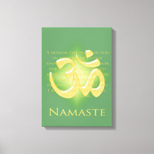 Namstra in med Om-symbol Canvastryck