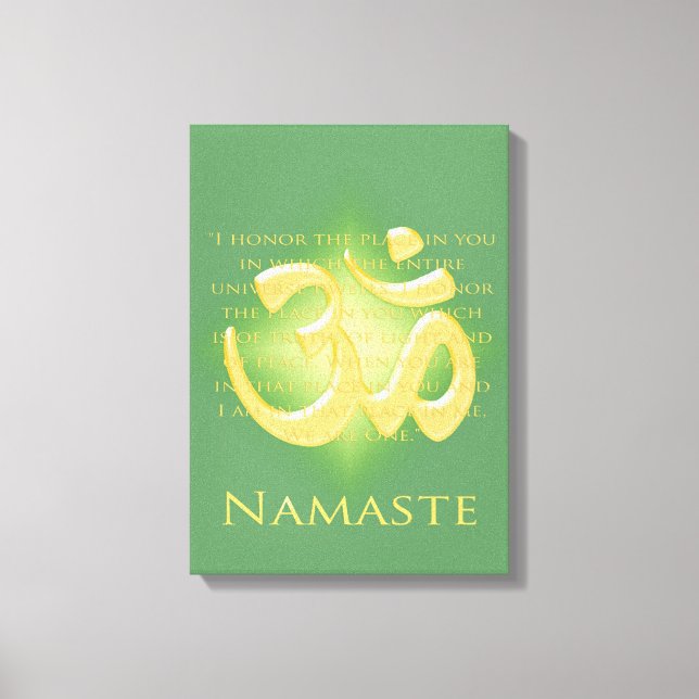 Namstra in med Om-symbol Canvastryck (Framsida)