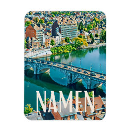 Namur Belgique Photo Vintage Magnet