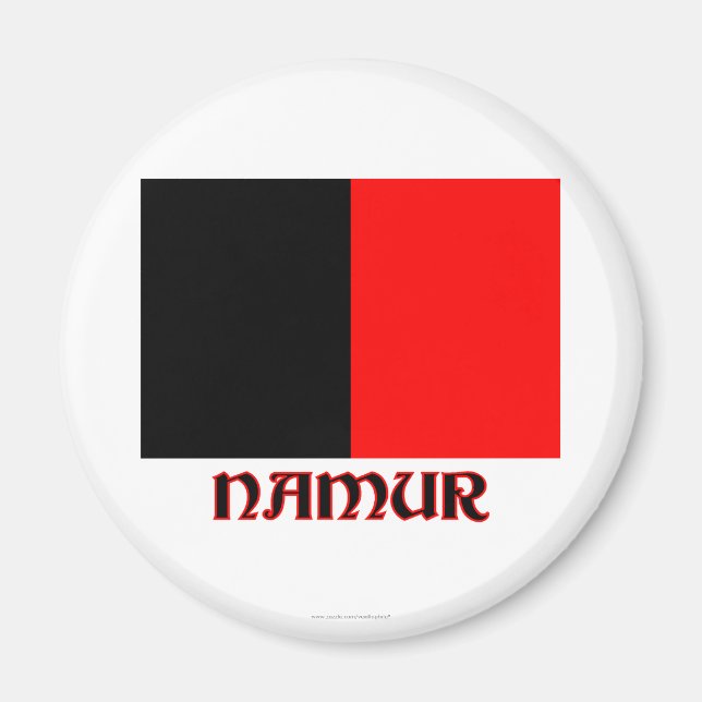 Namur Flagga med Namn Magnet (Framsidan)