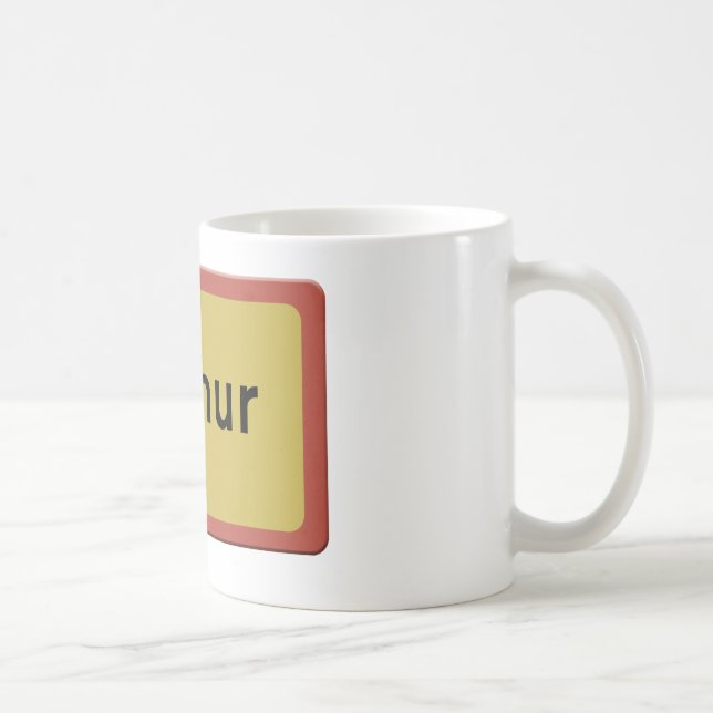 Namur road sign kaffemugg (Höger)
