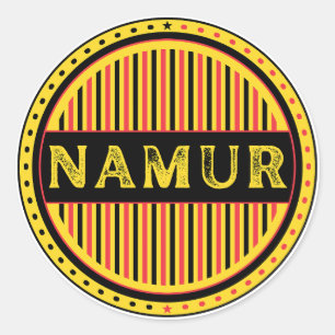 Namur Stad Stolt Emblem – Belgisk Identitet Runt Klistermärke