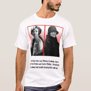 Nan Britton och Carrie Philips som är lång för T Shirt