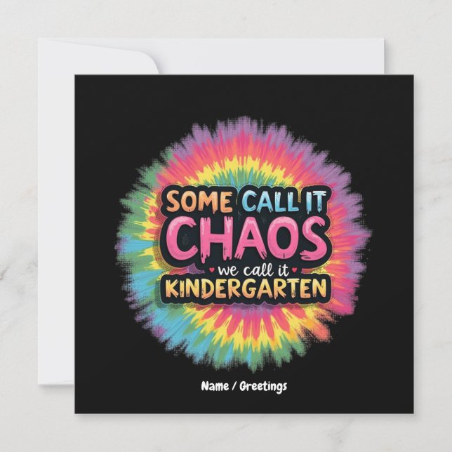 "Nån kallar det Chaos vi kallar det Kindergarten" Inbjudningar (Framsida)