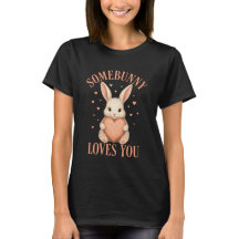 Nån kanin älskar dig Söt kanin Svart T-Shirt