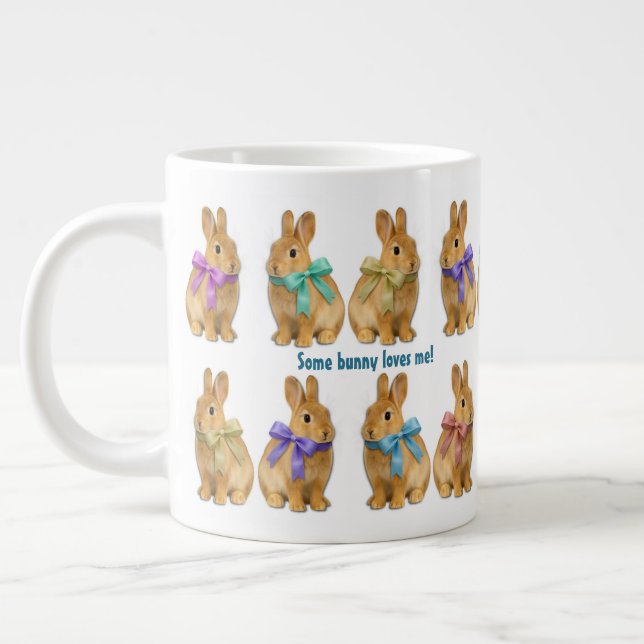 Nån kanin älskar mig! Specialmugg Jumbo Mugg (Vänster)