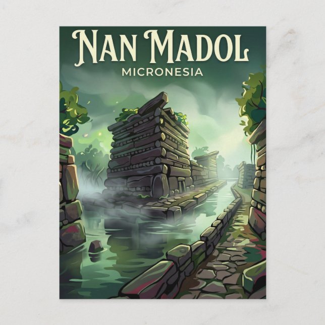 Nan Madol Mikronesien Vykort (Framsida)