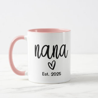 Nana, 2025, Cute 1st Time Grandma Mugg