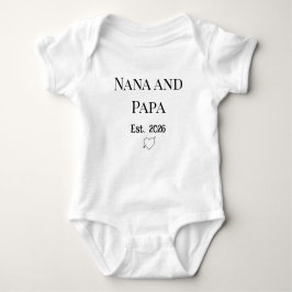 Nana and Papa Est 2026 Pregnancy Announcement T Shirt