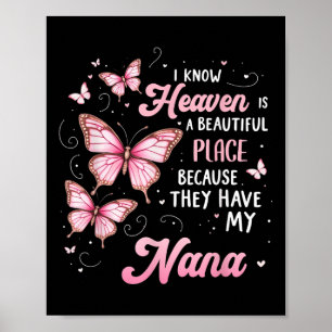 Nana är min gardiska ängel på minnesdagen i himlen poster