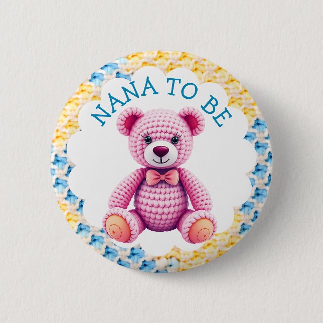 Nana att bli | Pojkarnas baby shower Knapp (Framsida)