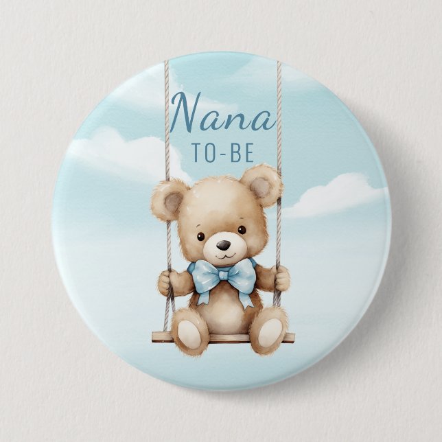 Nana att bli teddybjörnsgunga knapp (Framsida)